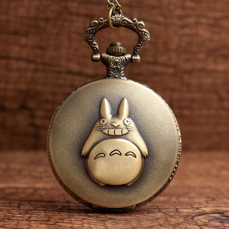 Vintage Pocket Watch - Jam Saku Kuarsa Anime My Neighbor