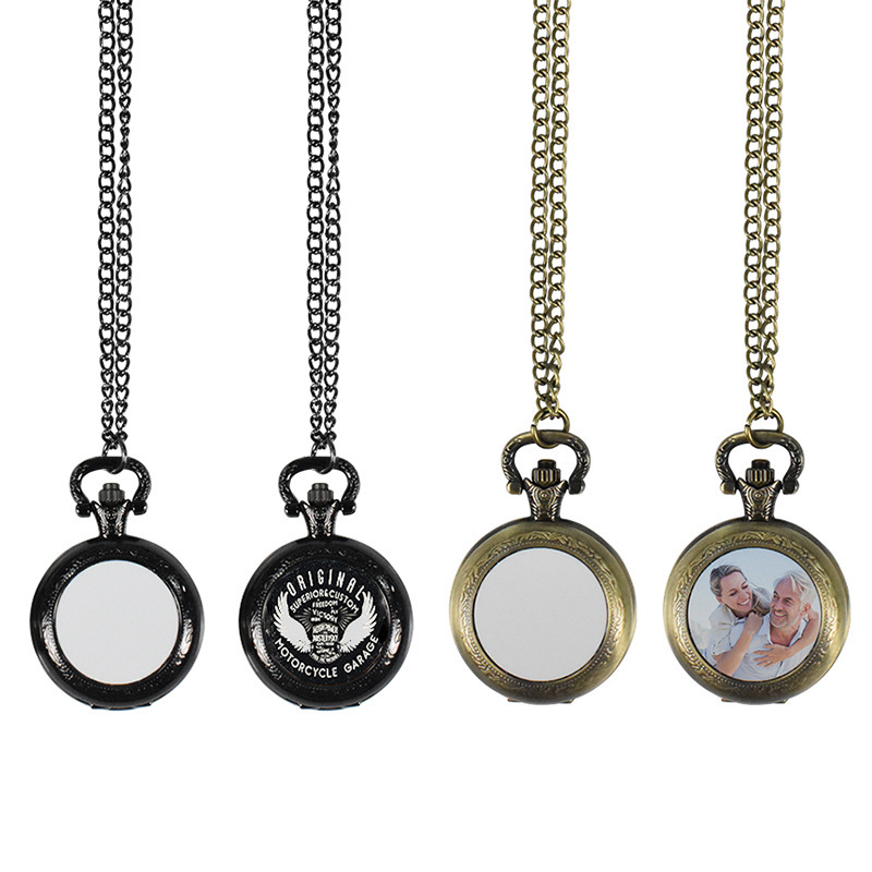 Vintage Pocket Watch - Kalung Liontin Jam Saku Logam Vintage
