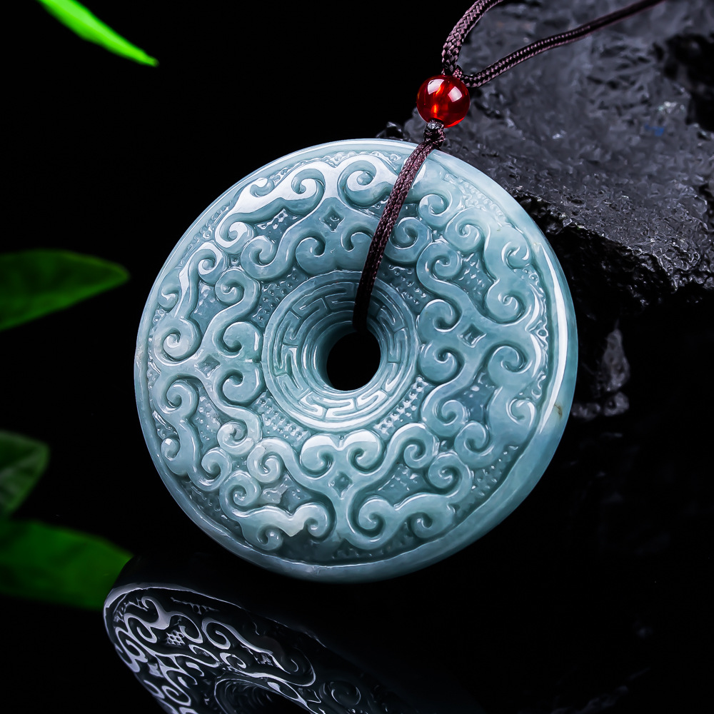 Jewelry & Watches Company - Kalung Liontin Bunga Giok Burma Alami