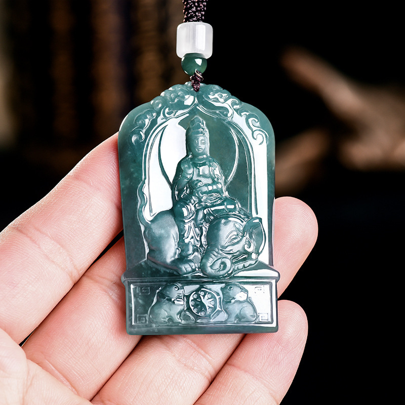 Jewelry & Watches Company - Kalung Liontin Guanyin Giok Burma Alami