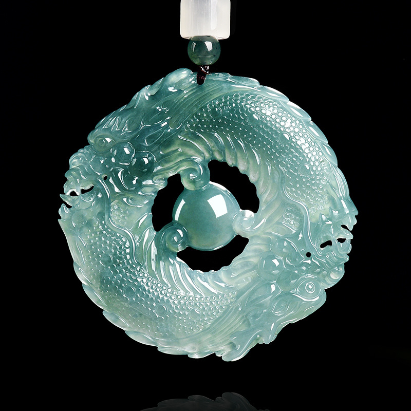 Jewelry & Watches Company - Kalung Liontin Bermerek Naga Ganda Giok