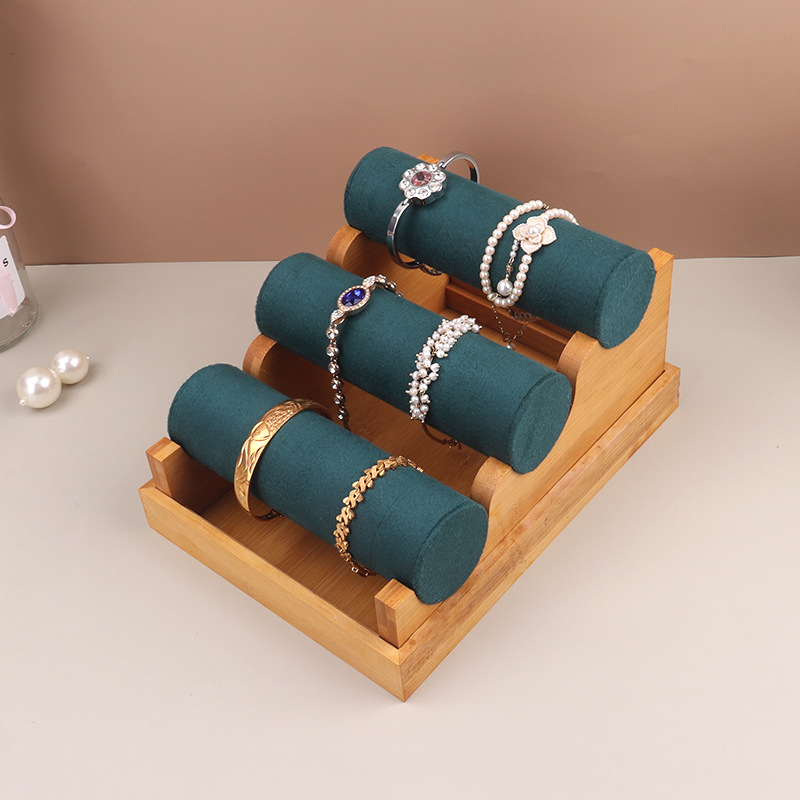 Jewelry Stores With Watches - Rak Display Perhiasan Organizer Dasar Bambu