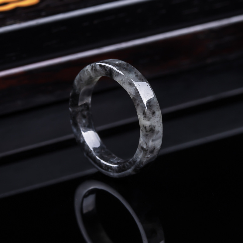 Jewelry & Watches Company - Cincin batu giok hitam jenis es