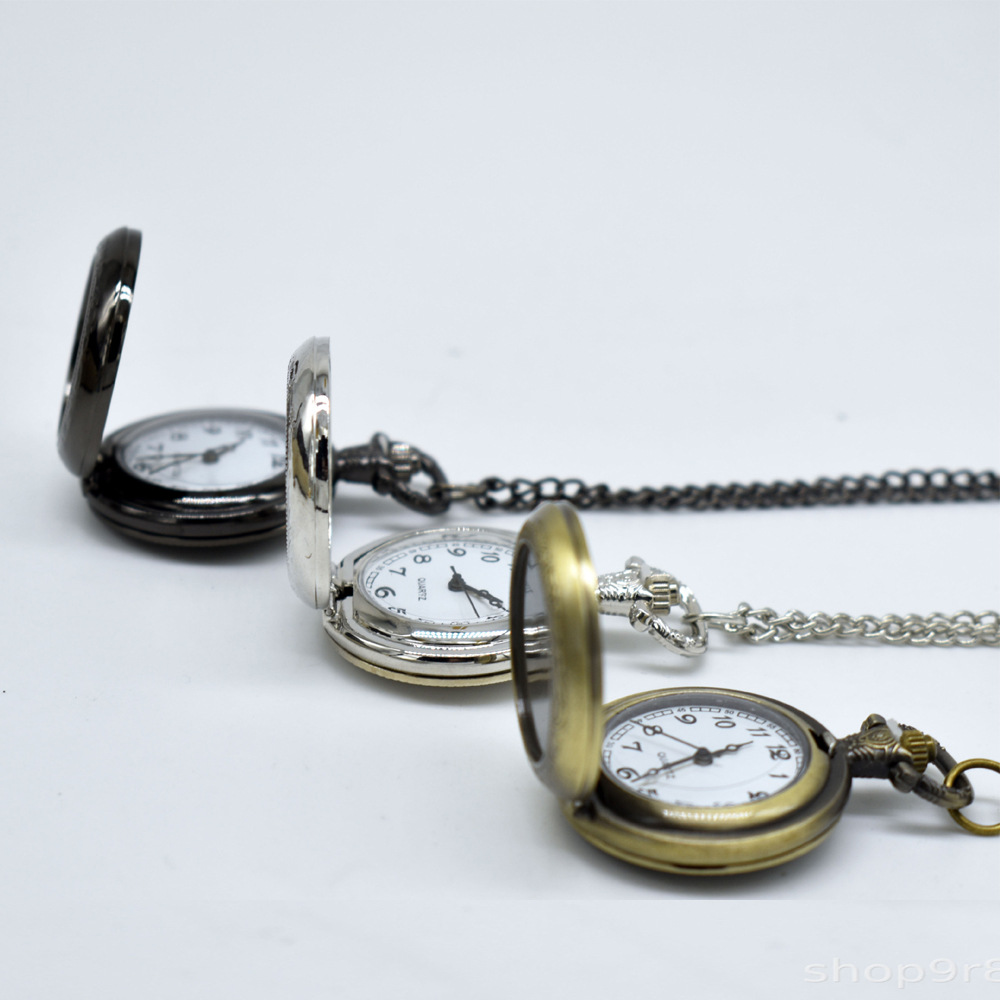 Kalung Liontin Jam Saku Logam  - Vintage Pocket Watch ulasan dan harga