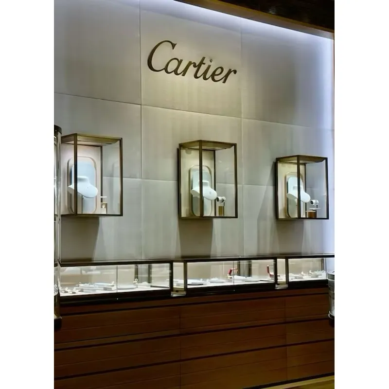 Lemari Pajangan LED Putih Kust - Jewelry Stores With Watches ulasan dan harga