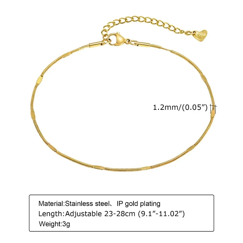 Gelang Kaki Rantai Ular Tipis  - Jc Jewelry & Watches ulasan dan harga